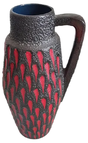 Vintage Ceramic Fat Lava Floor Vase by Scheurich Keramik, 1960s