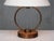 Metal Scandinavian Modern Ring Table Lamp in Brass, Walnut and Silk, Sweden, 1940s For Sale - Image 7 of 11