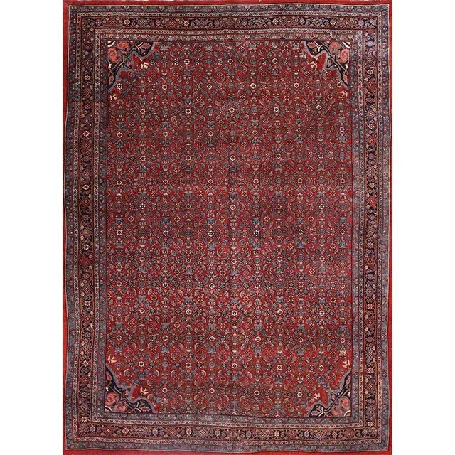 1930s Persian Bijar Area Rug 8’10” X 12’2″ For Sale In Dallas - Image 6 of 7