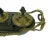 Bronze Mid 19th Century Inkwell . English Regency Bronze & Ormolu Inkwell . Serpent Handles - Classical Bath Shape For Sale - Image 8 of 12