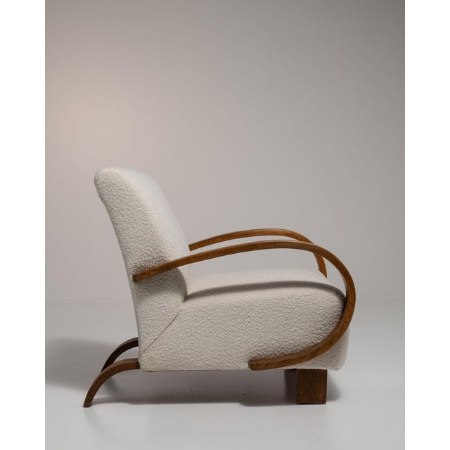 19th Century France Art Deco Cream Wood Armchair For Sale - Image 4 of 10