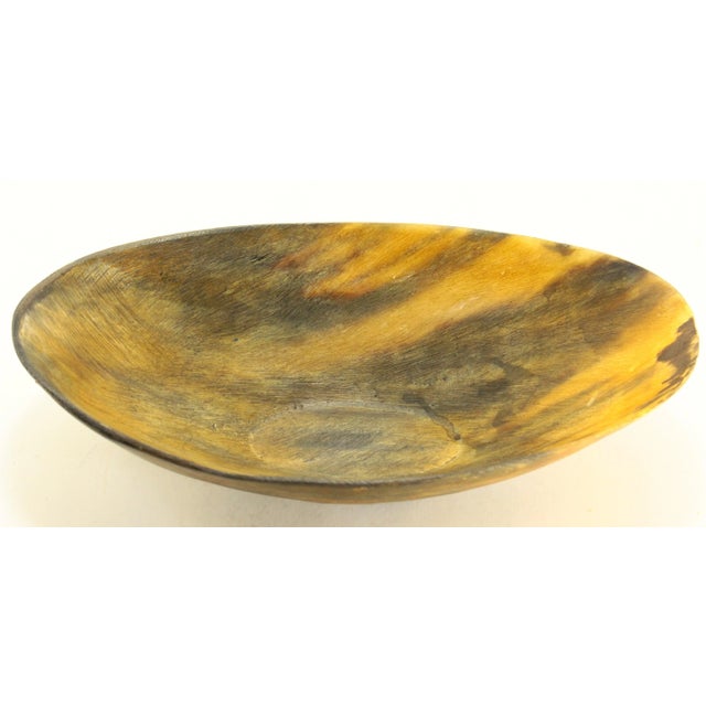 19th Century Large Oval Cattle Horn Bowl For Sale In Houston - Image 6 of 12