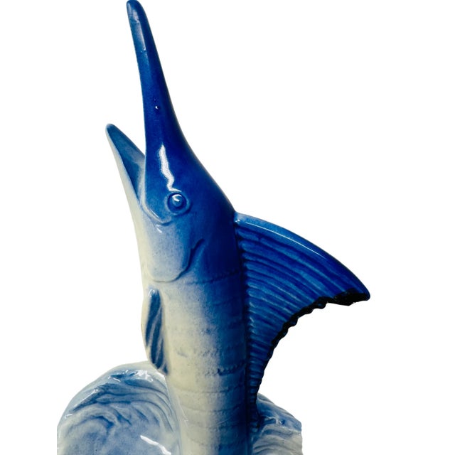 Vintage Ceramic Blue Marlin Catchall Ashtray For Sale In Tampa - Image 6 of 10