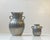 Amphora-style pewter vases with vertical ribbings. Designed and manufactured by Just Andersen in Denmark during the 1940s....