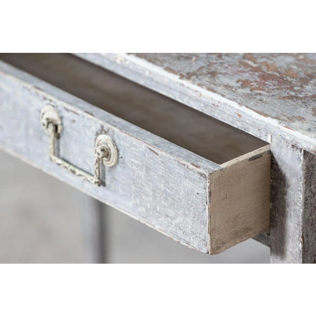 19th Century Swedish Dry Scraped Mahogany Side Table For Sale - Image 10 of 12