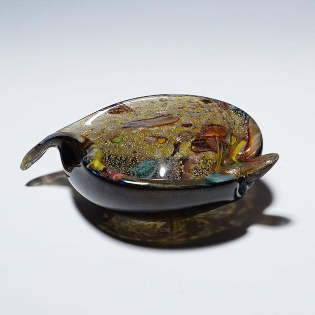 Glass Vintage Murano Tutti Frutti Glass Bowl 1950s For Sale - Image 7 of 8