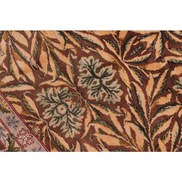 Shabby Chic 1990's Pak-Persian Brown/Gold Wool Rug - 8'3'' X 9'5'' For Sale In New York - Image 6 of 9
