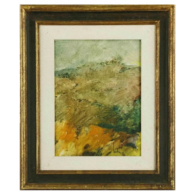 Marco Barberio, Landscape in Abruzzo, 1979, Oil on Canvas, Framed For Sale