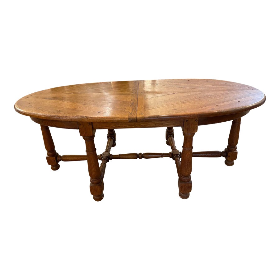 French Oval Dining Room Table | Chairish