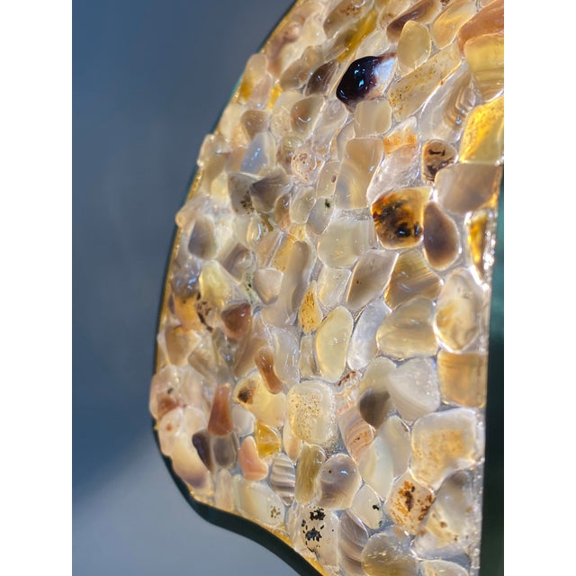 Metal Colorful Stone Retro Table Lamp For Sale - Image 7 of 10