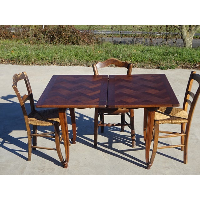 Louis XV Oak Folding Table, 1950s For Sale - Image 10 of 18