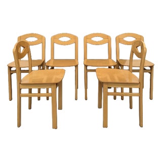 Beech Chairs, 1980s, Set of 6 For Sale