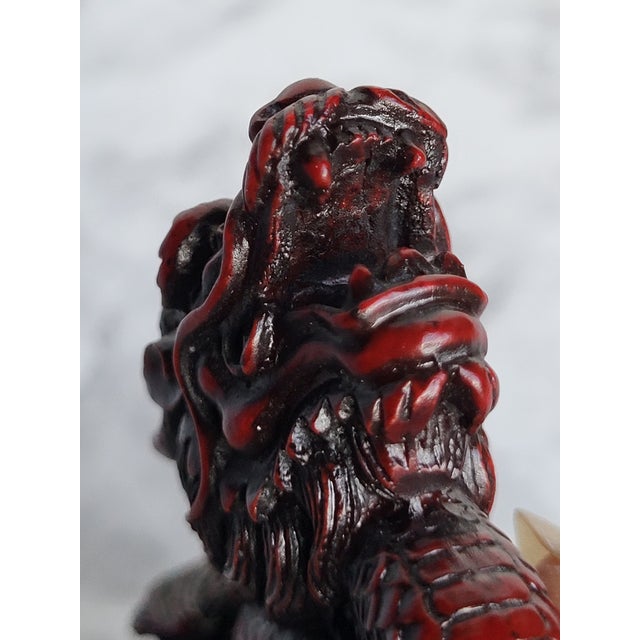Mid 20th Century Red Boxwood Japanese Netsuke Dragon For Sale In San Francisco - Image 6 of 11