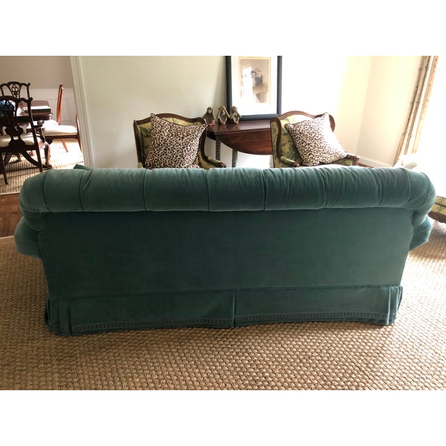 Calico Corners Tufted Back Custom Velvet Sofa Chairish