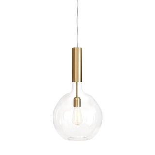 Brass and Clear Glass Rosdala Ceiling Lamp by Sabina Grubbeson for Konsthantverk For Sale