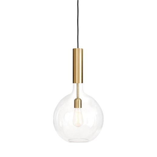 Brass and Clear Glass Rosdala Ceiling Lamp by Sabina Grubbeson for Konsthantverk For Sale