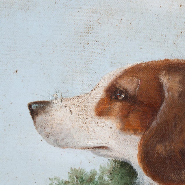 Traditional 20th Century Danish Original Oil on Canvas Painting of Dog, Signed For Sale - Image 3 of 12