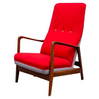 Reclining Armchair from the Hotel Parco Dei Principi in Sorrento by Gio Ponti for Cassina, Italy, 1960s For Sale