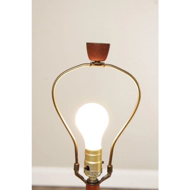 Wood Jane and Gordon Martz Mid Century Modern Glazed Stoneware Table Lamp For Sale - Image 7 of 12