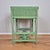 Wood 1970s Celery Green Painted Wicker Night Stand End Table W/ Drawer For Sale - Image 7 of 9