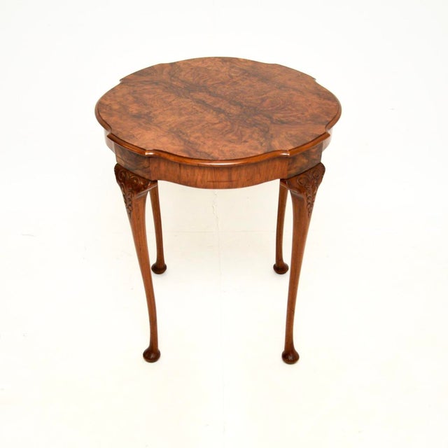 Burr Walnut Occasional Side Table, 1930 For Sale - Image 3 of 8