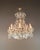 Antique Art Nouveau Flower Candelabrum Crystal Chandelier Brass Ceiling Lustre For Sale - Image 15 of 15