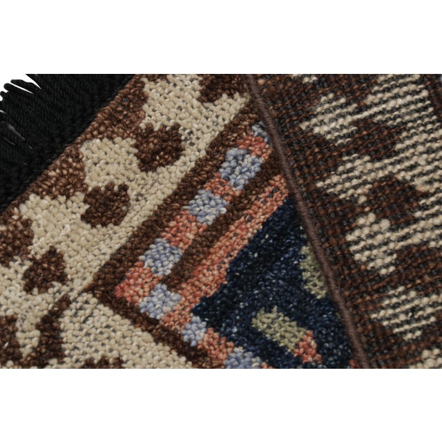 Textile Rug & Kilim’s Turkish Style Rug in Blue With “Bukagi” Geometric Patterns For Sale - Image 7 of 7