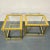 Metal Pair Hollywood Regency Mastercraft Brass, Glass End / Side Tables, Mid-Century For Sale - Image 7 of 13