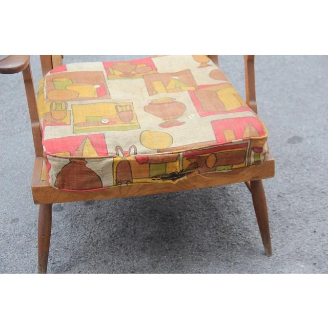 Mid-Century Reclining Chestnut Armchair For Sale - Image 6 of 18