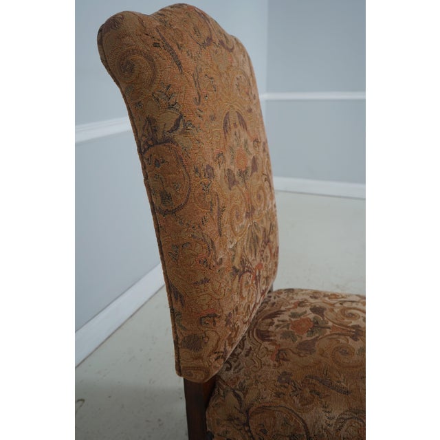 Set of 4 High Back Mahogany Upholstered Dining Chairs For Sale - Image 9 of 18