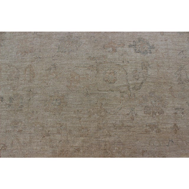 Angora Turkish Large Oushak Rug by Keivan Woven Arts With Floral Design For Sale In Atlanta - Image 6 of 6