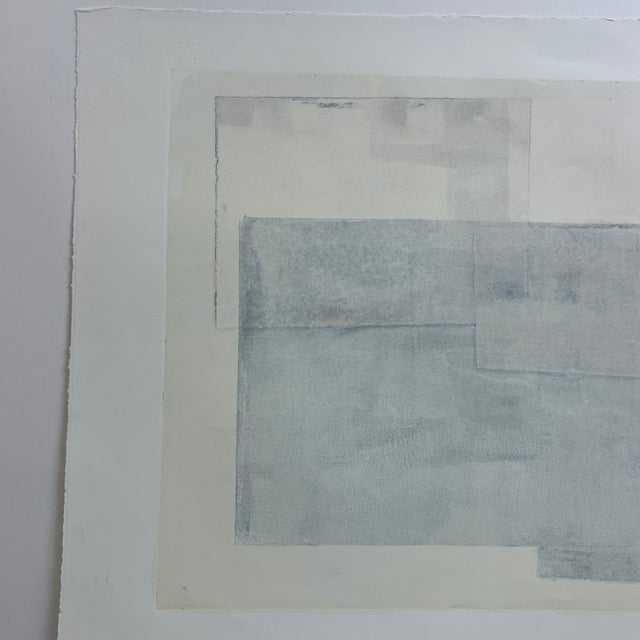 Original Minimal Abstract Monotype Artwork, Unframed For Sale - Image 4 of 5