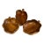 Vintage Monkey Pod Wood Leaf Serving Bowls - Set of 3 For Sale