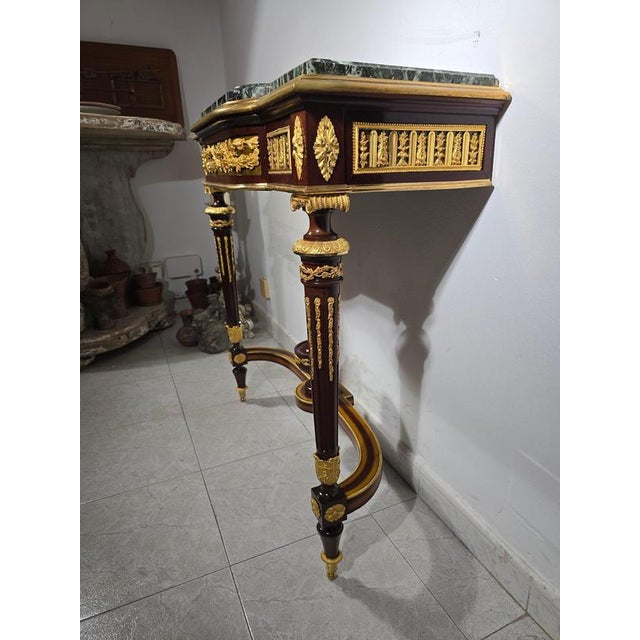 Metal 19th-Century Console Table from Monbro Aîné, 1850 For Sale - Image 7 of 13