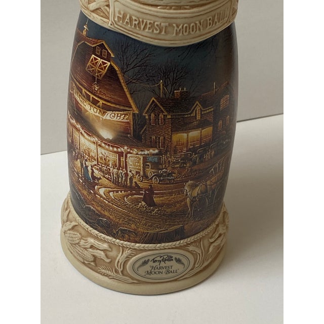 Mid-Century Modern 1980s Terry Redlin "Harvest Moon Ball" Collectible Beer Stein For Sale - Image 3 of 12