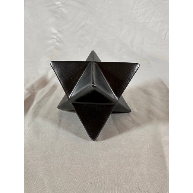 Metallic Gray Faux Merkaba Accent Piece For Sale - Image 4 of 7