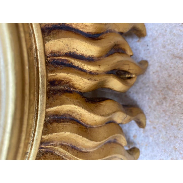 Mid-Century French Sunburst Mirror in Gold, 1950s For Sale - Image 14 of 18