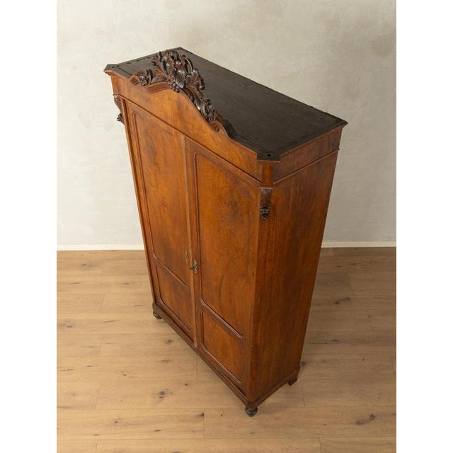 Antique Two-Door Cabinet with Carvings For Sale - Image 4 of 8