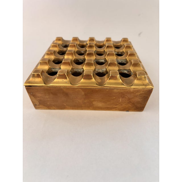Vintage Ultima 15 Ashtray in Brass by Holger Bäckström and Bo Ljungberg, 1970s For Sale - Image 6 of 12