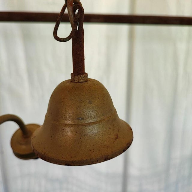 Brown Vintage 3-Arm Chandelier in Wood For Sale - Image 8 of 9