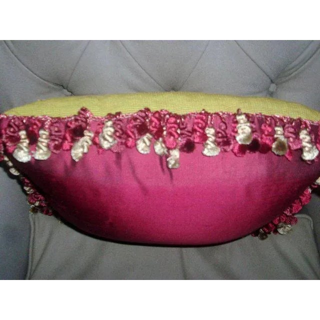 Traditional 19th Century Needlepoint Cat Pillow For Sale - Image 3 of 9