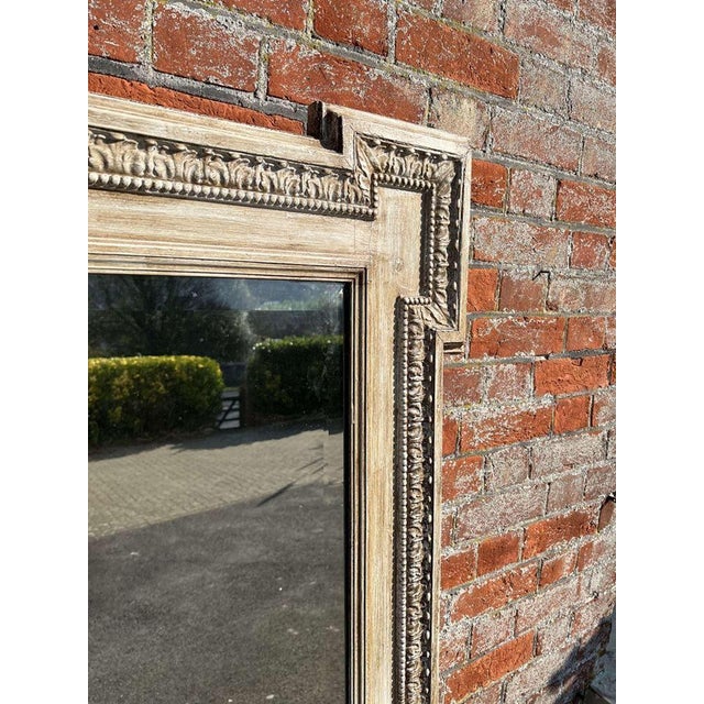 Large Antique French Shaped Top Mirror For Sale - Image 4 of 7