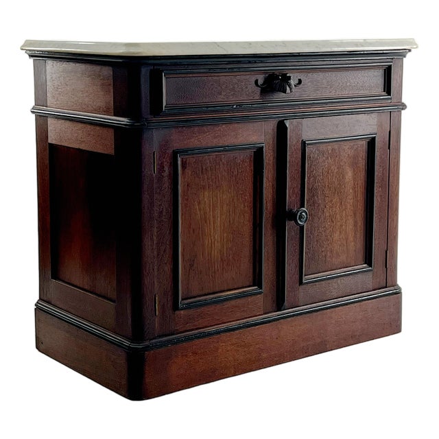 Antique Marble Top Wash Stand Commode For Sale