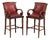 Hancock & Moore Red Leather Bar Stool Counter Chairs For Sale
