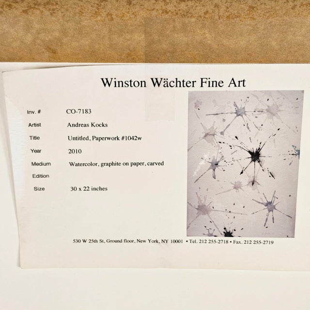 Paper Andreas Kocks Mixed Media Painting For Sale - Image 7 of 7