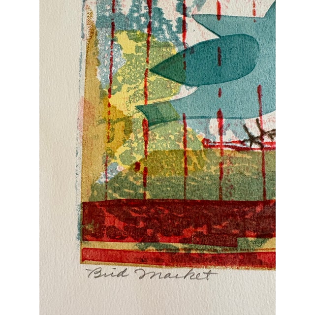 Vintage Limited Edition “Bird Market” Print by Lynn Dutil – Signed & Numbered 13/25 Unframed For Sale - Image 4 of 9