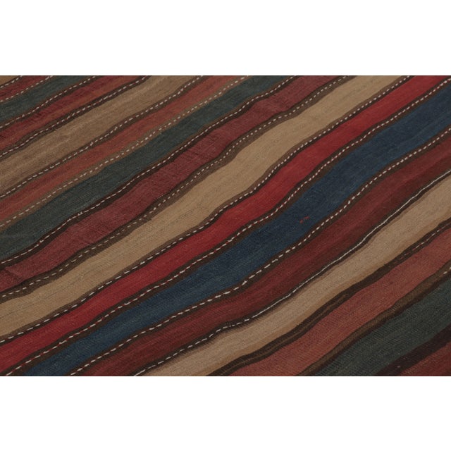 Rug & Kilim Vintage Persian Kilim, Tribal Gallery Runner in Polychromatic Stripes - Rug & Kilim For Sale - Image 4 of 8