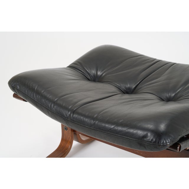 Wood Scandinavian Ottoman by Elsa & Nordahl Solheim for Rybo Rykken & Co., 1960s For Sale - Image 7 of 16