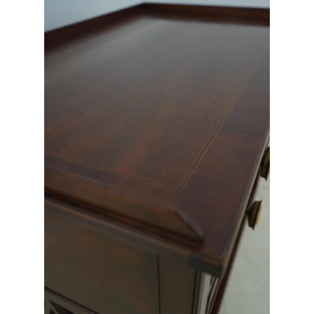 Pair of Baker Historic Charleston Mahogany 2 Drawer Servers For Sale - Image 12 of 18
