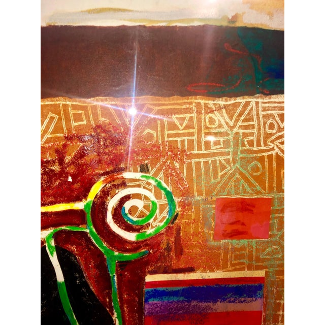 Terence La Noue, Huge Abstract Modernist "August Series" Mixed Media Monotype Colorful Painting, 1990 For Sale In Miami - Image 6 of 13